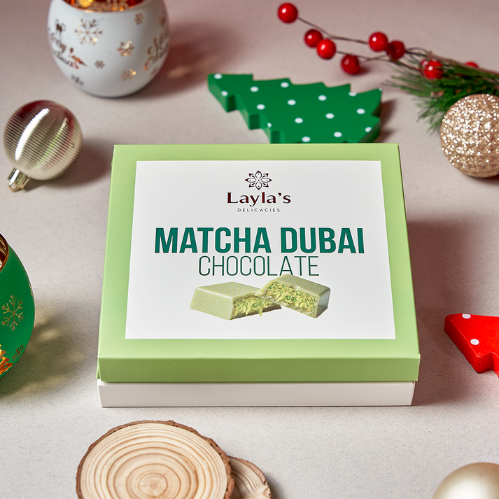 Matcha Dubai Chocolate Box, 6 pc. – Layla's Delicacies