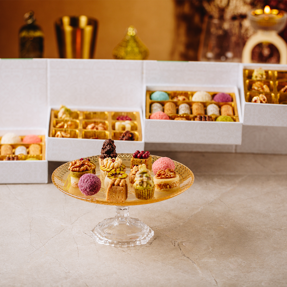 Layla's Delicacies 46 pieces Appreciation gift box opened face view