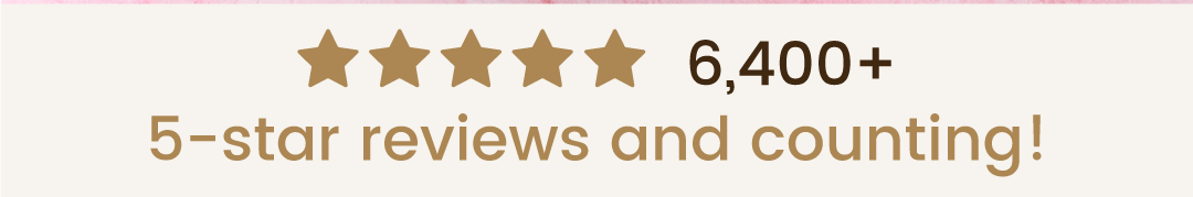 Rated five stars by 6,400+ customers and counting